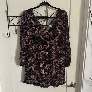 Xhilaration Paisley Floral Blouse XL